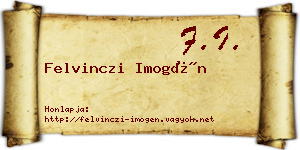 Felvinczi Imogén névjegykártya